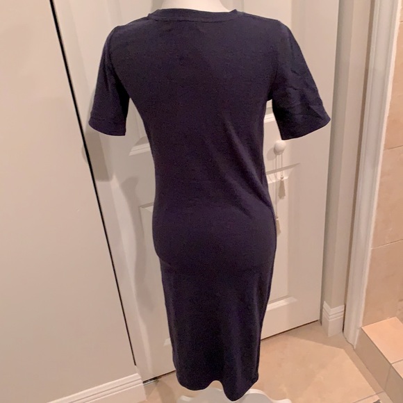 Adyson Parker Tie Waist Midi-Dress Size: XS Navy - Picture 4 of 7